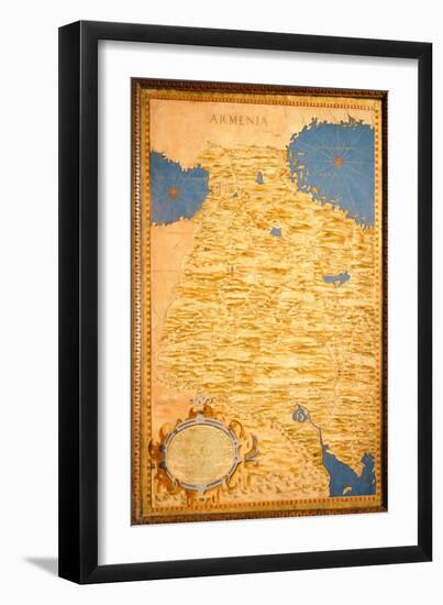 Map of Armenia (Oil on Panel)-Stefano Bonsignori-Framed Giclee Print