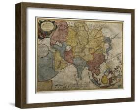 Map of Asia, 1700-Guillaume De L'Isle-Framed Giclee Print