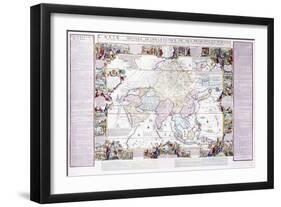 Map of Asia, 1740-Nicolas De Fer-Framed Giclee Print