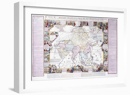 Map of Asia, 1740-Nicolas De Fer-Framed Giclee Print