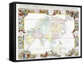 Map of Asia, 1786-Louis-Charles Desnos-Framed Stretched Canvas