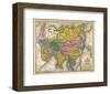 Map of Asia, c.1839-Samuel Augustus Mitchell-Framed Art Print