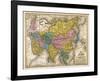 Map of Asia, c.1839-Samuel Augustus Mitchell-Framed Art Print