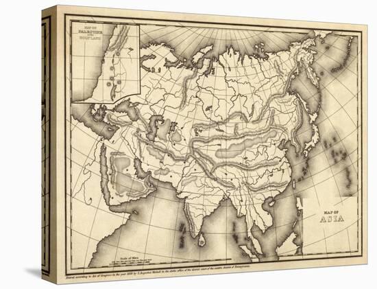 Map of Asia, c.1839-Samuel Augustus Mitchell-Stretched Canvas