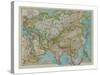 Map of Asia, c1910-Gull Engraving Company-Stretched Canvas