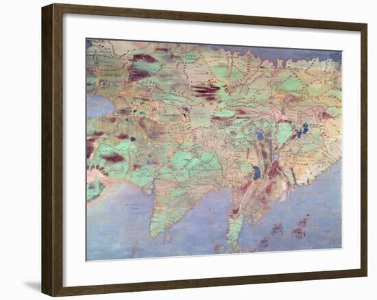 Map of Asia, from the 'Sala Del Mappamondo'-Antonio Giovanni de Varese-Framed Giclee Print