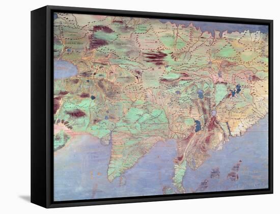 Map of Asia, from the 'Sala Del Mappamondo'-Antonio Giovanni de Varese-Framed Stretched Canvas