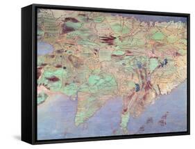 Map of Asia, from the 'Sala Del Mappamondo'-Antonio Giovanni de Varese-Framed Stretched Canvas