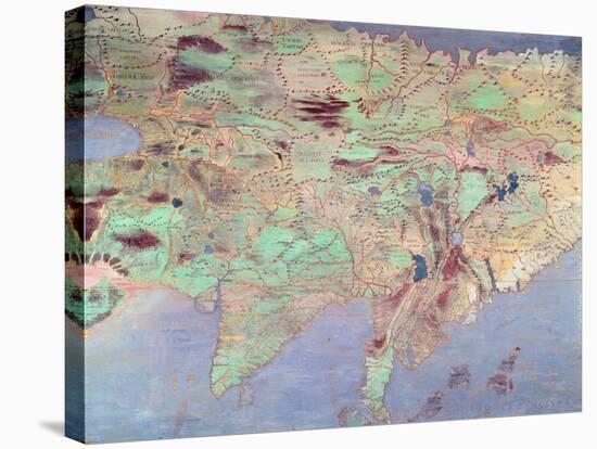 Map of Asia, from the 'Sala Del Mappamondo'-Antonio Giovanni de Varese-Stretched Canvas