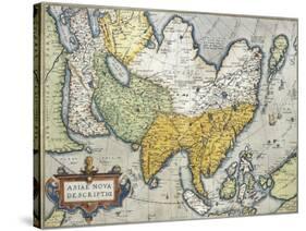 Map of Asia, from Theatrum Orbis Terrarum by Abraham Ortelius, 1528-1598, Antwerp, 1570-null-Stretched Canvas