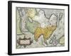 Map of Asia, from Theatrum Orbis Terrarum by Abraham Ortelius, 1528-1598, Antwerp, 1570-null-Framed Giclee Print