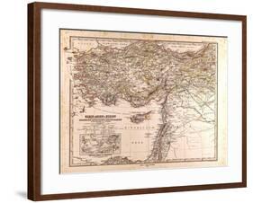 Map of Asia Minor and Syria, 1873-null-Framed Giclee Print