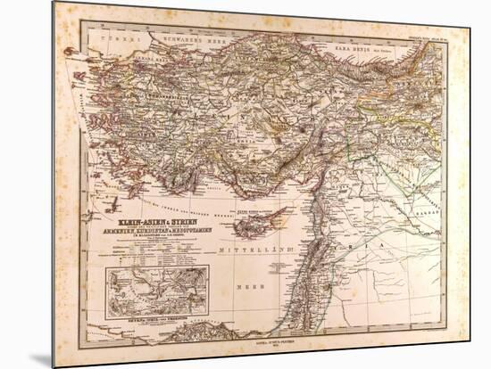 Map of Asia Minor and Syria, 1873-null-Mounted Giclee Print