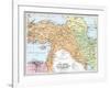 Map of Asia Minor and the Caucasus Region and Mesopotamia at the Beginning of the First World War-null-Framed Giclee Print