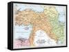 Map of Asia Minor and the Caucasus Region and Mesopotamia at the Beginning of the First World War-null-Framed Stretched Canvas