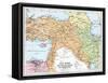 Map of Asia Minor and the Caucasus Region and Mesopotamia at the Beginning of the First World War-null-Framed Stretched Canvas
