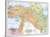 Map of Asia Minor and the Caucasus Region and Mesopotamia at the Beginning of the First World War-null-Stretched Canvas