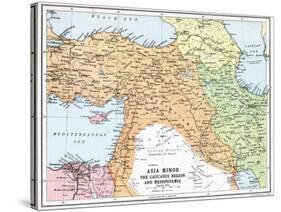 Map of Asia Minor and the Caucasus Region and Mesopotamia at the Beginning of the First World War-null-Stretched Canvas