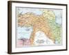 Map of Asia Minor and the Caucasus Region and Mesopotamia at the Beginning of the First World War-null-Framed Giclee Print