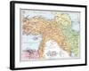 Map of Asia Minor and the Caucasus Region and Mesopotamia at the Beginning of the First World War-null-Framed Giclee Print