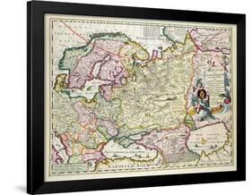 Map of Asia Minor: Norway, Sweden, Denmark, Lapland, Poland, Turkey, Russia and Moscow, c.1626-Nicolas Visscher-Framed Giclee Print