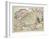 Map of Asia Minor: Norway, Sweden, Denmark, Lapland, Poland, Turkey, Russia and Moscow, c.1626-Nicolas Visscher-Framed Giclee Print