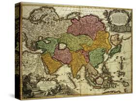 Map of Asia, Nuremberg, circa 1730-Johann Baptista Homann-Stretched Canvas