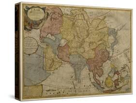 Map of Asia, Published in 1700, Paris-Guillaume Delisle-Stretched Canvas