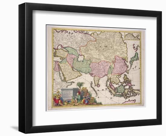 Map of Asia, Tartaria, Japan, the Philippines and East Indies, Engraved G. Van Gouwen, c.1690-Karel Allard-Framed Giclee Print