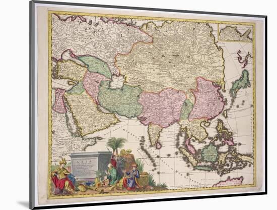 Map of Asia, Tartaria, Japan, the Philippines and East Indies, Engraved G. Van Gouwen, c.1690-Karel Allard-Mounted Giclee Print