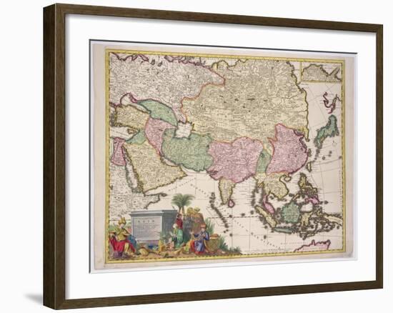 Map of Asia, Tartaria, Japan, the Philippines and East Indies, Engraved G. Van Gouwen, c.1690-Karel Allard-Framed Giclee Print
