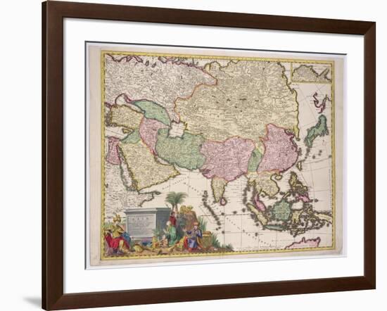 Map of Asia, Tartaria, Japan, the Philippines and East Indies, Engraved G. Van Gouwen, c.1690-Karel Allard-Framed Giclee Print