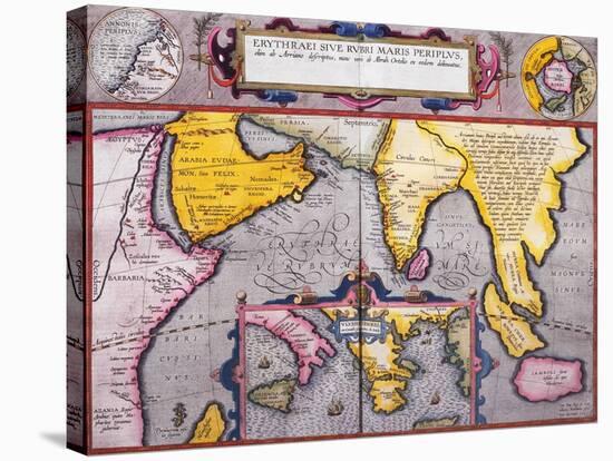 Map of Asia with a Superimposed Map of Europe, from 'Theatrum Orbis Terrarum', 1603-Abraham Ortelius-Stretched Canvas