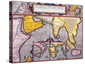 Map of Asia with a Superimposed Map of Europe, from 'Theatrum Orbis Terrarum', 1603-Abraham Ortelius-Stretched Canvas