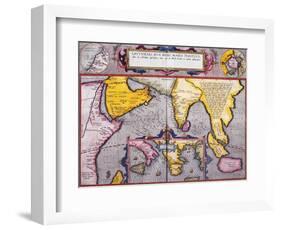 Map of Asia with a Superimposed Map of Europe, from 'Theatrum Orbis Terrarum', 1603-Abraham Ortelius-Framed Giclee Print