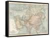 Map of Asia, with Special Reference to Siberia and Central Asia-Encyclopaedia Britannica-Framed Stretched Canvas