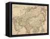 Map of Asia-null-Framed Stretched Canvas