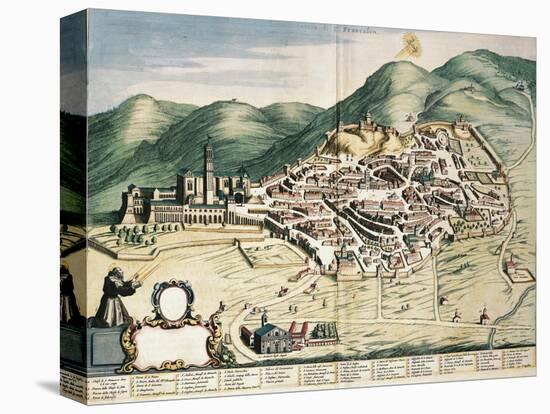 Map of Assisi from Theatrum Civitatum Et Admirandorum Italiae-Joan Blaeu-Stretched Canvas