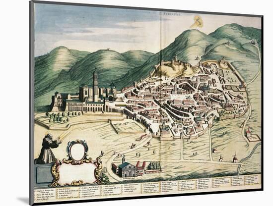 Map of Assisi from Theatrum Civitatum Et Admirandorum Italiae-Joan Blaeu-Mounted Giclee Print