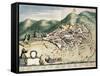 Map of Assisi from Theatrum Civitatum Et Admirandorum Italiae-Joan Blaeu-Framed Stretched Canvas