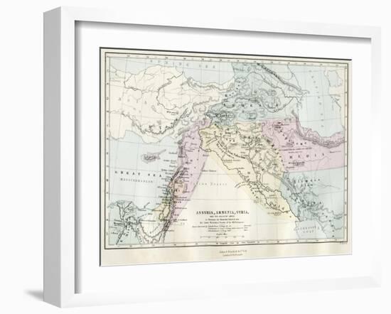 Map of Assyria, Armenia, Syria and the adjacent lands-Philip Richard Morris-Framed Giclee Print