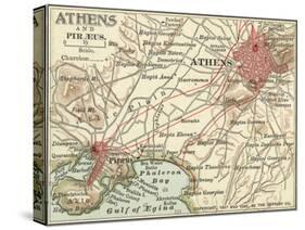 Map of Athens (C. 1900), Maps-Encyclopaedia Britannica-Stretched Canvas