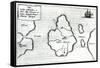 Map of Atlantis, from "Mundus Subterraneus", 1665-68-Athanasius Kircher-Framed Stretched Canvas