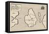 Map of Atlantis Showing Position Relative to Europe Africa and America-Athanasius Kircher-Framed Stretched Canvas