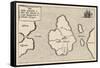Map of Atlantis Showing Position Relative to Europe Africa and America-Athanasius Kircher-Framed Stretched Canvas