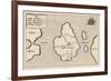 Map of Atlantis Showing Position Relative to Europe Africa and America-Athanasius Kircher-Framed Premium Giclee Print