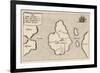 Map of Atlantis Showing Position Relative to Europe Africa and America-Athanasius Kircher-Framed Premium Giclee Print