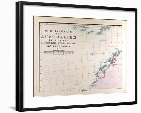 Map of Australia, 1872-null-Framed Giclee Print