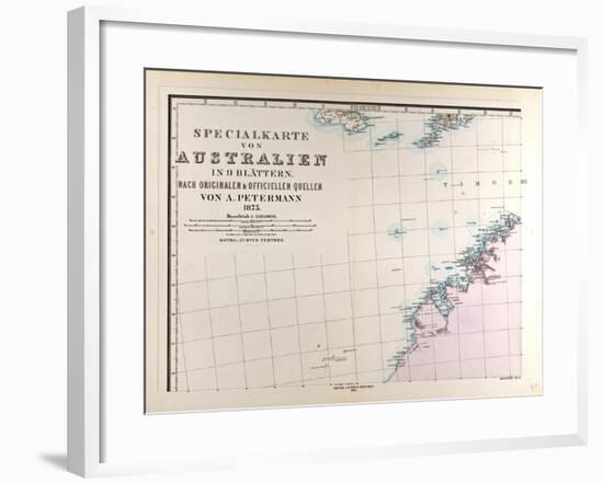 Map of Australia, 1872-null-Framed Giclee Print