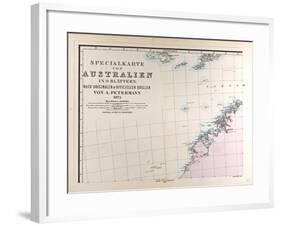 Map of Australia, 1872-null-Framed Giclee Print